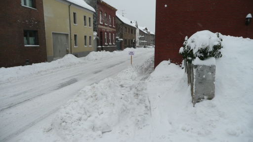 Schnee auf der Lindener Straße