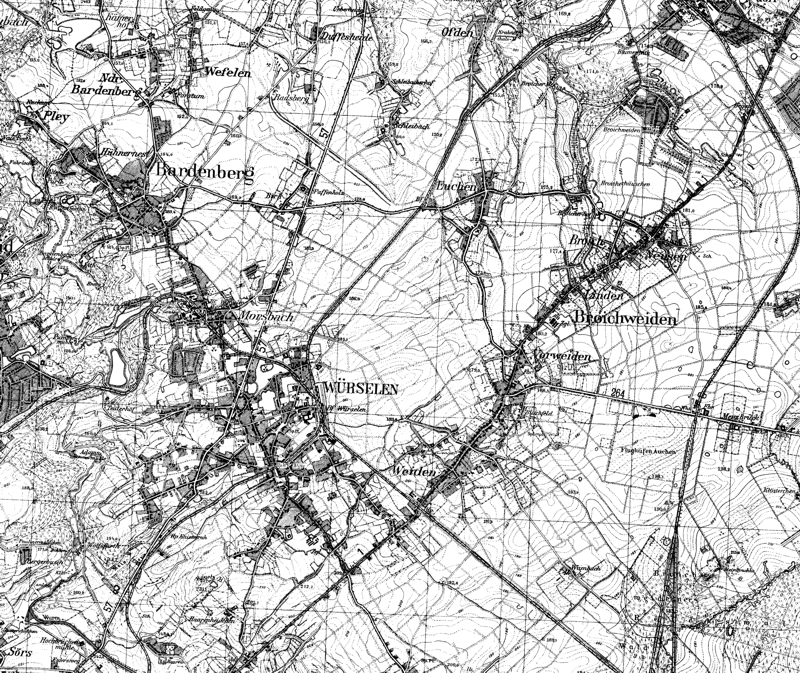 Karte Neuaufnahme 1936 1945
